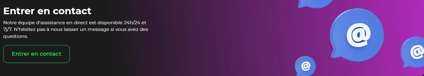 Betify Casino service d'assistance en direct disponible 24h/24 et 7j/7 avec formulaire de contact